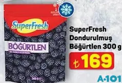 SUPERFRESH DONDURULMUŞ BÖĞÜRTLEN 300 G fiyat ve kampanya bilgisi